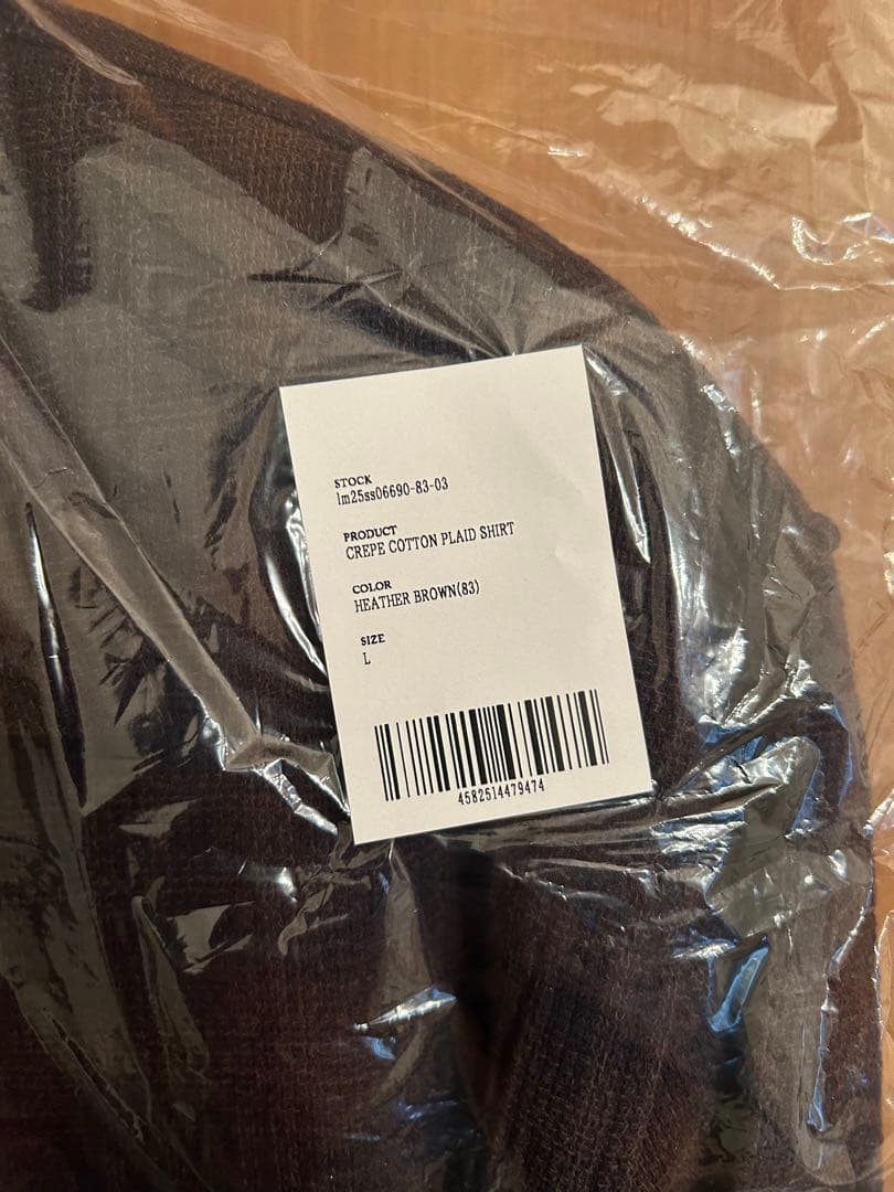 トップス LIDNM CREPE COTTON PLAID SHIRT