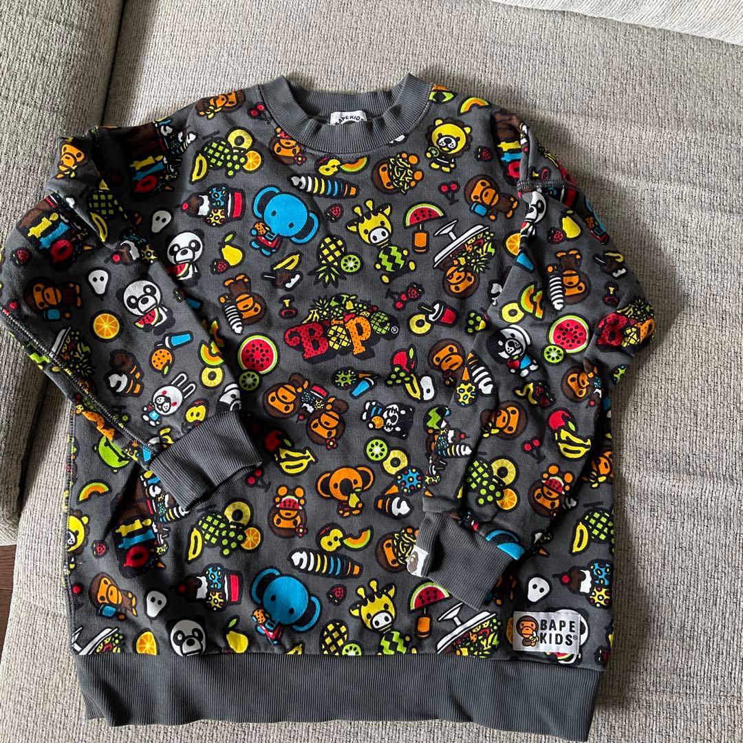 【美品】BAPE KIDS キャラクター柄 トレーナーセット 130cm 正規品