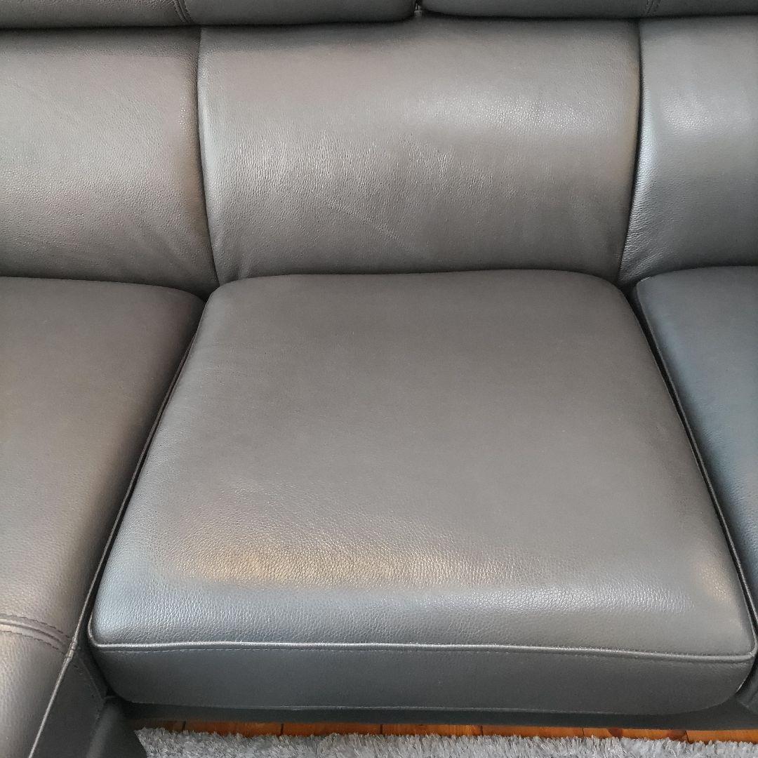 3人掛け カウチソファ　黒