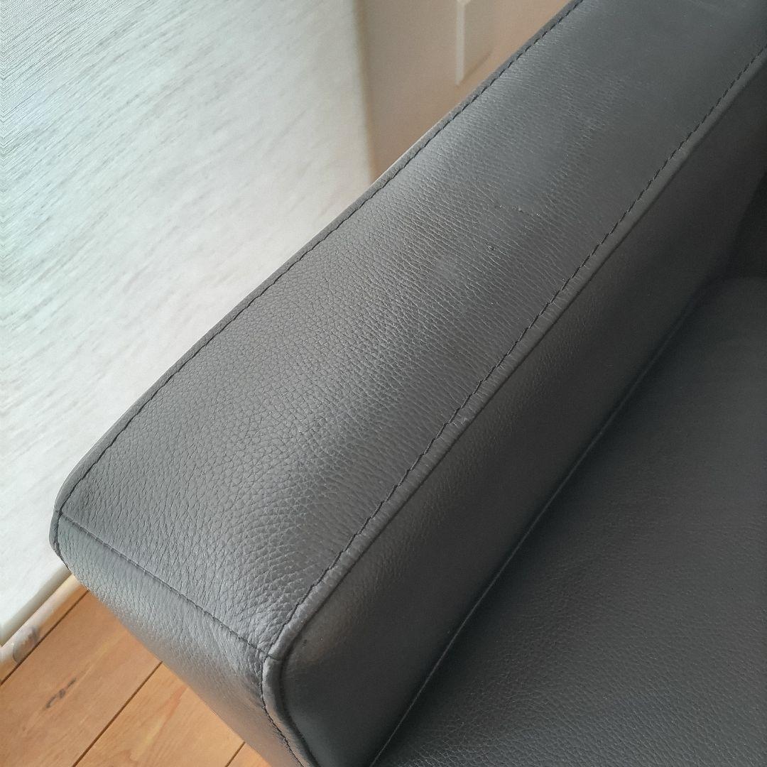 3人掛け カウチソファ　黒