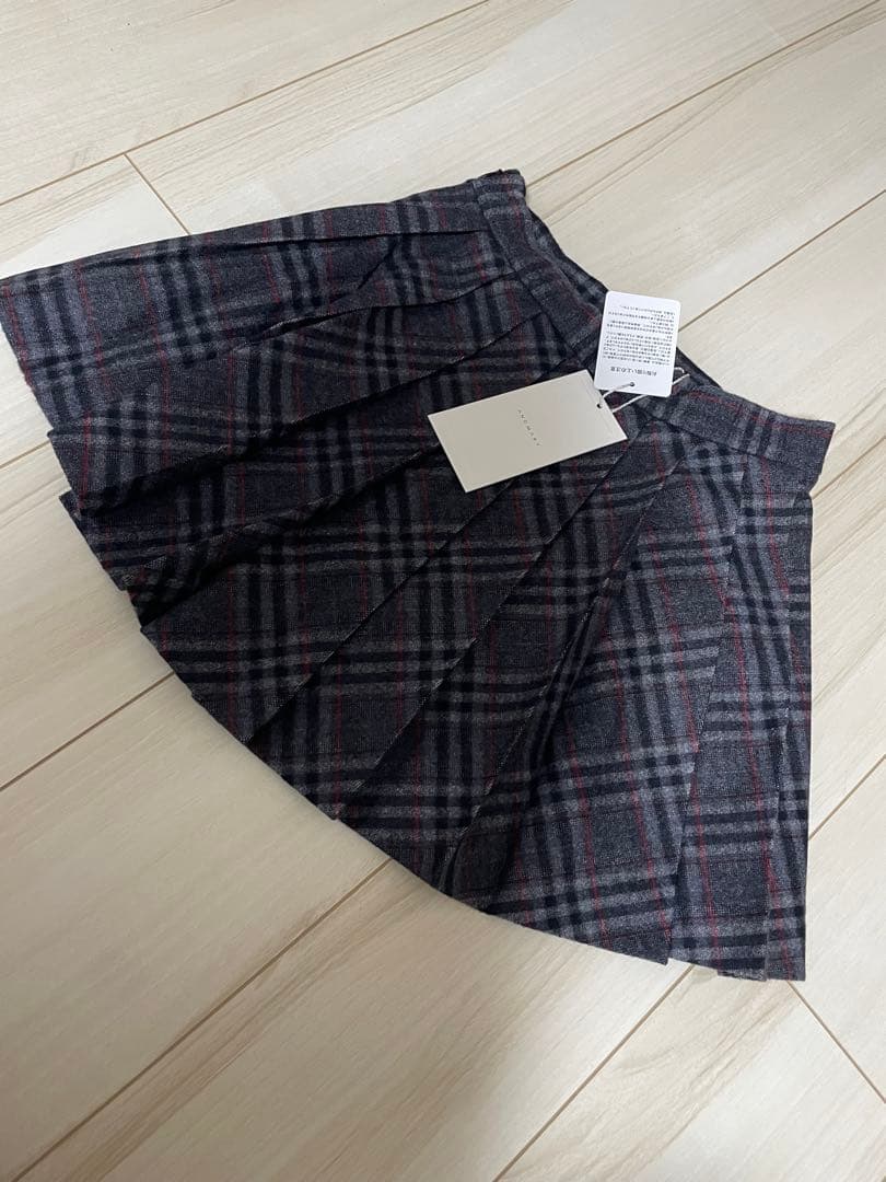 アンドマリー　Monica check pleats mini skirt