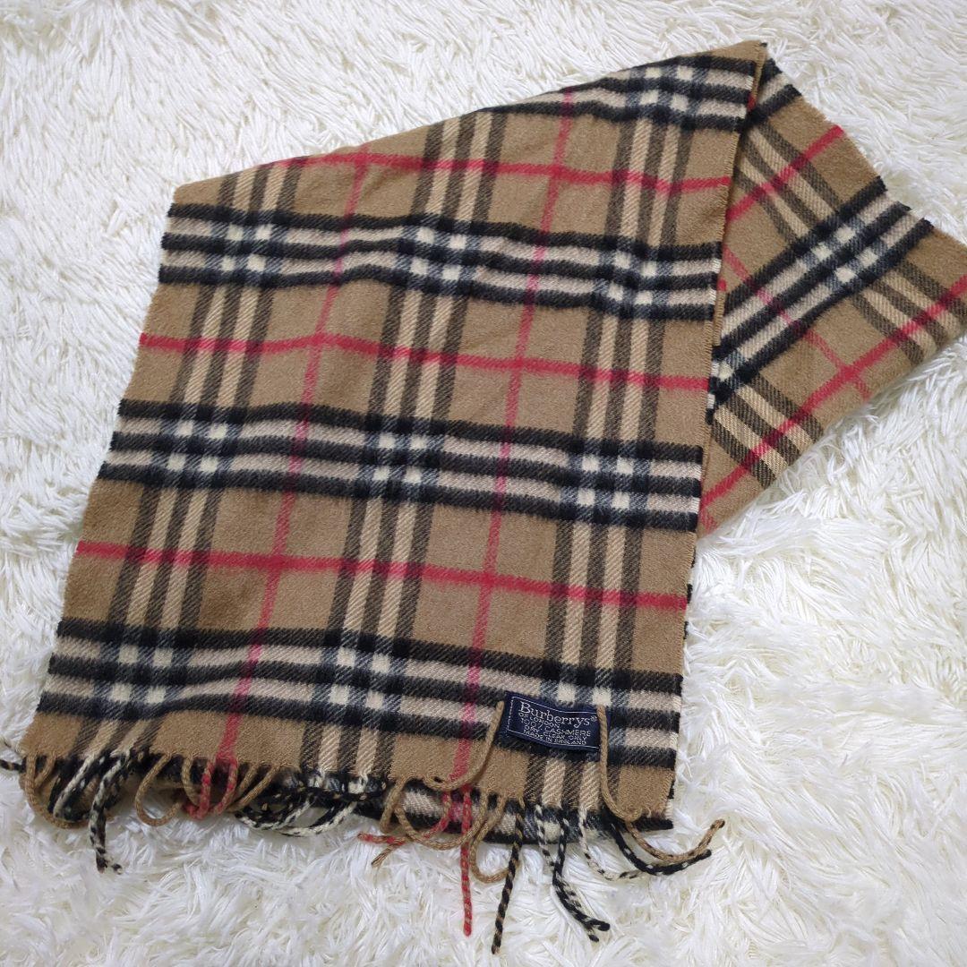 Burberrys バーバリーズ　マフラー　カシミヤ100％ ノバチェック　英国