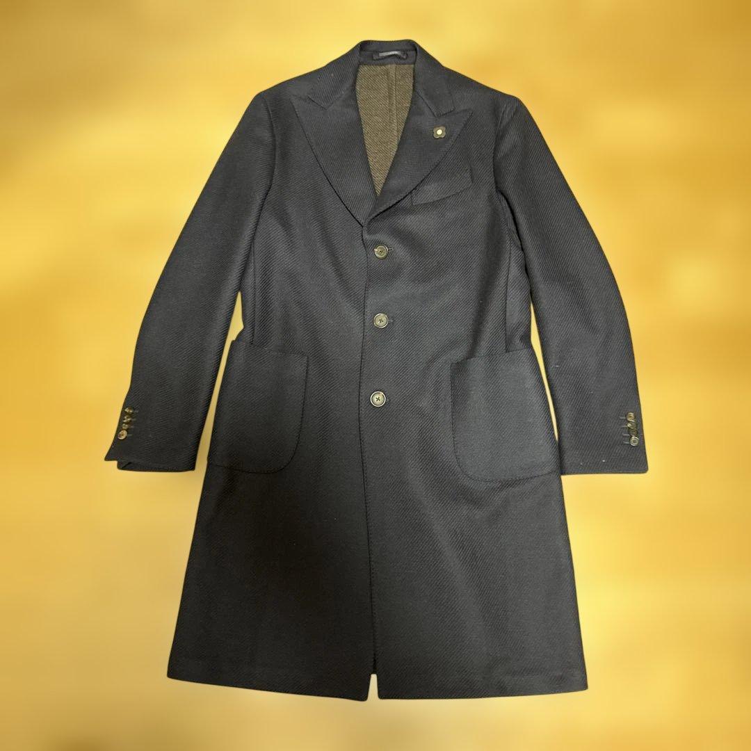 ク*パ様 LARDINI ラルディーニ　ネイビー チェスターコート　サイズ52