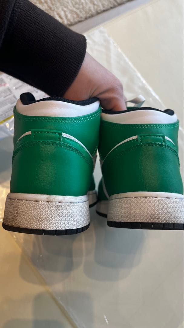 【美品】Nike エアジョーダン1 Mid 24.5cm ラッキーグリーン
