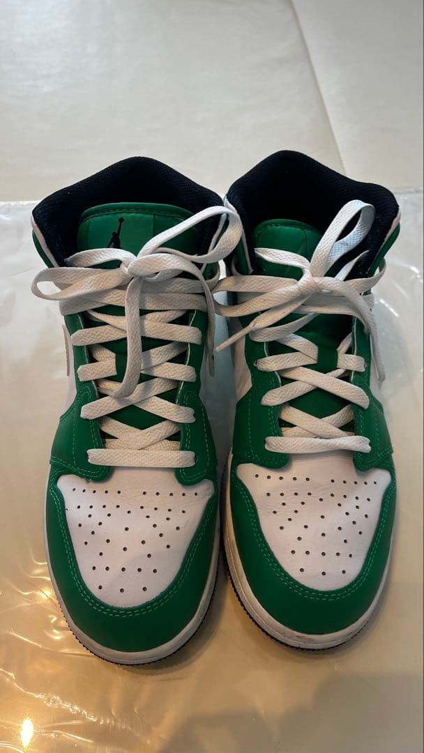 【美品】Nike エアジョーダン1 Mid 24.5cm ラッキーグリーン