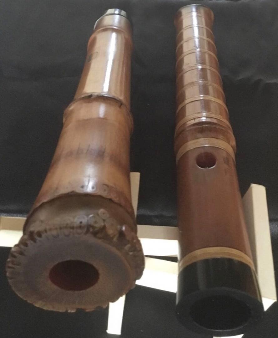 尺八　三浦龍畝銘1尺8寸管 琴古流唄口、中継ぎセル巻仕様