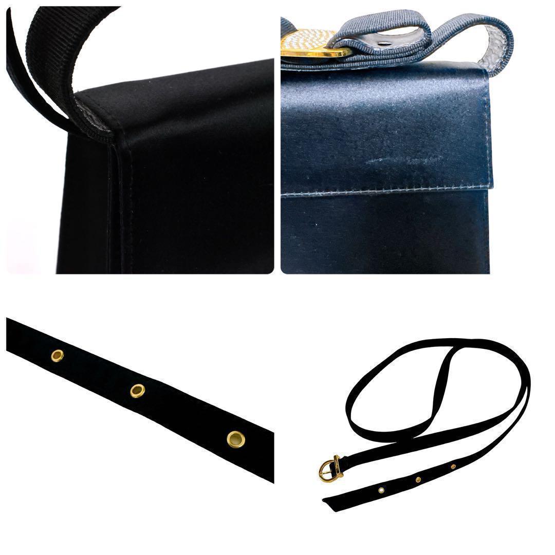 ★★★様 フェラガモ ヴァラリボン ブラック 金具 ビジュー バッグ