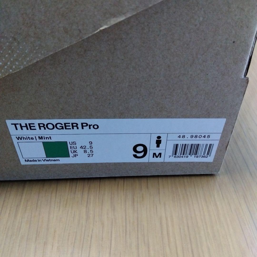 新品On ロジャープロ ホワイト/グリーン２７センチ