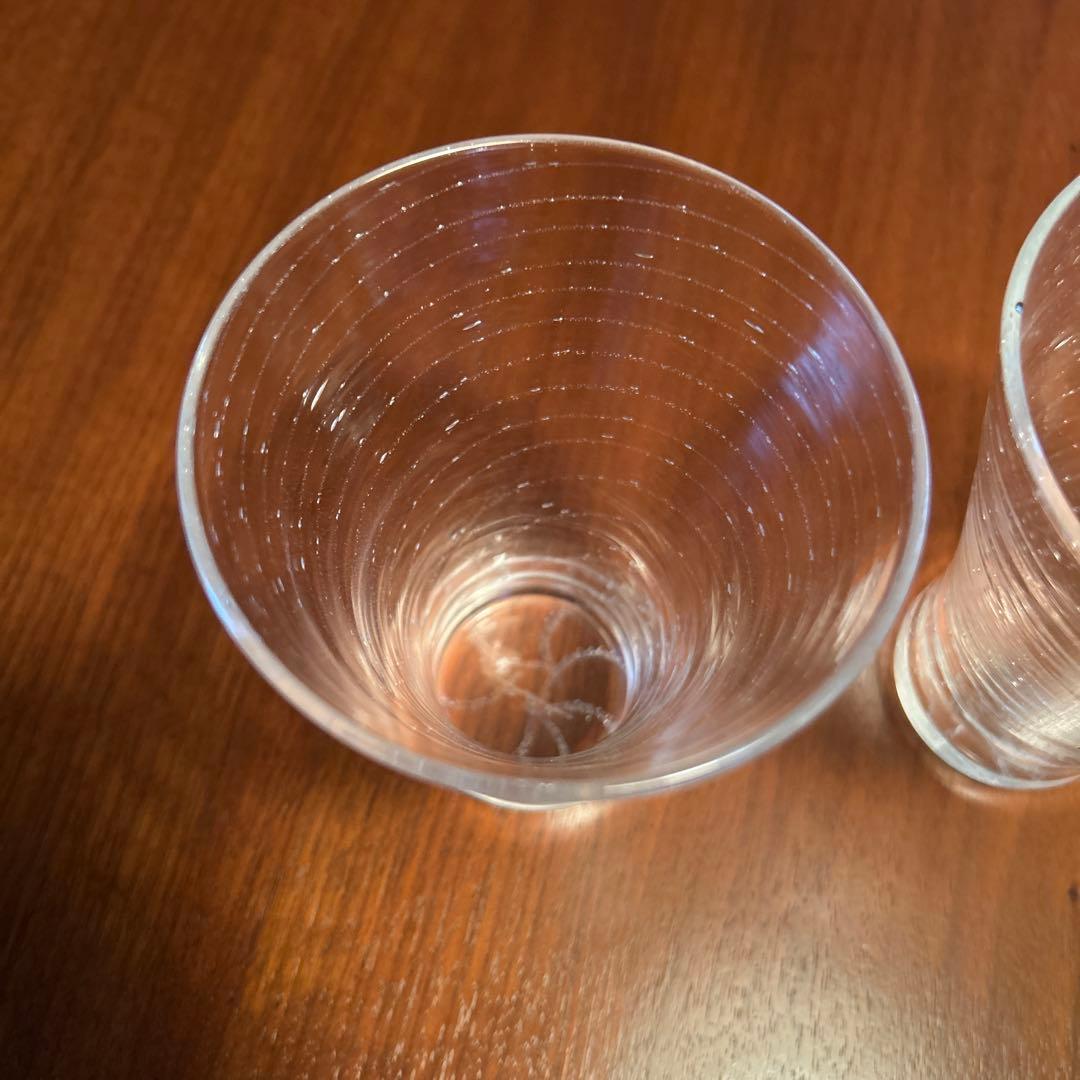 新品◆荒川尚也　中グラス３客セット　ガラス製テーパー形状カップ
