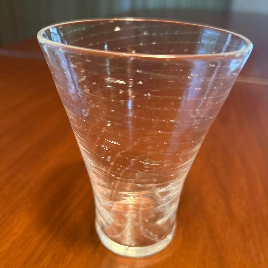 新品◆荒川尚也　中グラス３客セット　ガラス製テーパー形状カップ