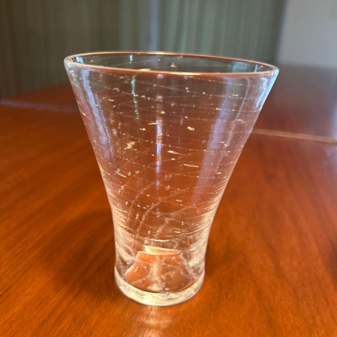 新品◆荒川尚也　中グラス３客セット　ガラス製テーパー形状カップ