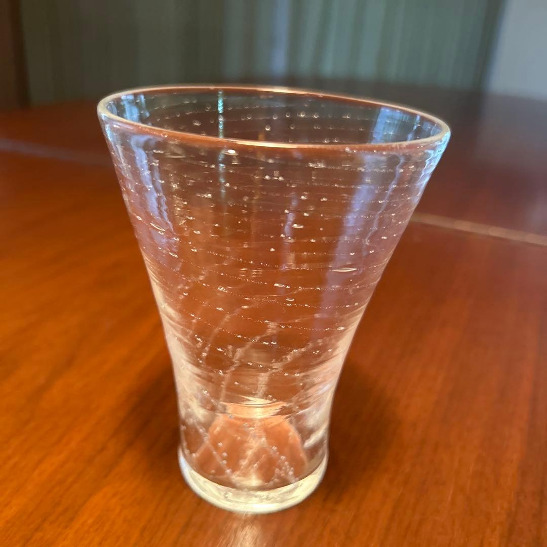 新品◆荒川尚也　中グラス３客セット　ガラス製テーパー形状カップ