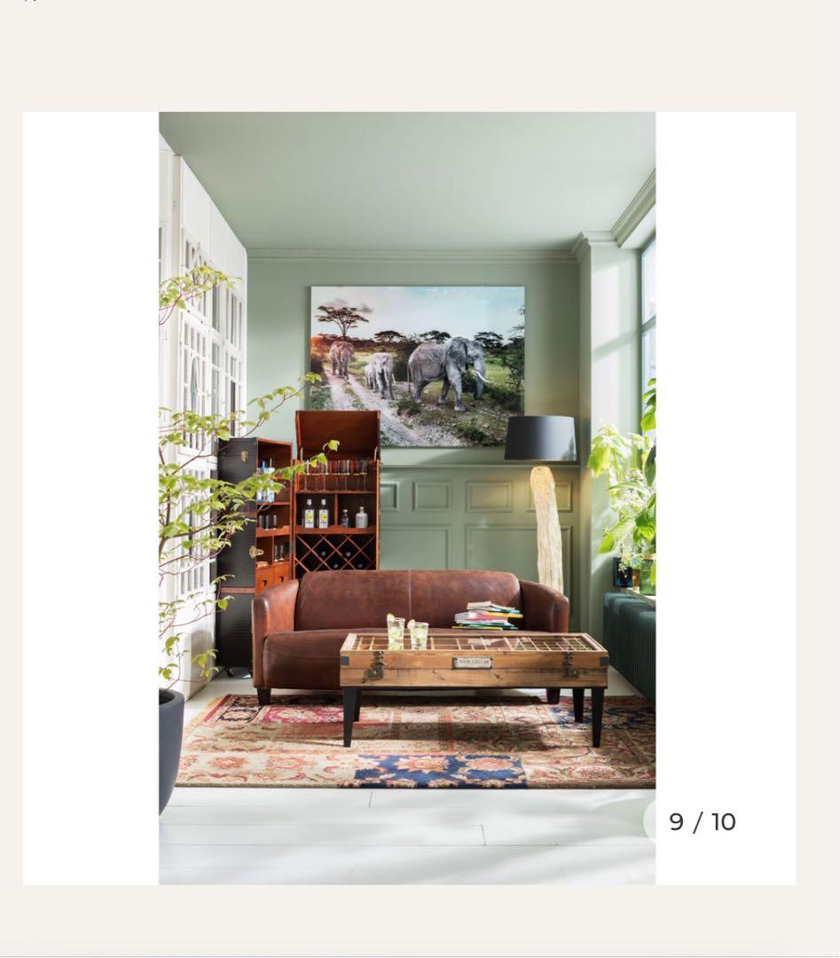 KARE コレクターヴィンテージ風木製ローテーブル 122x55cm