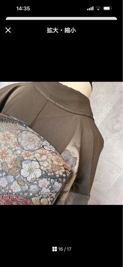 訪問着フルセット　未使用　辻ヶ花　着物　正絹　ブラウン