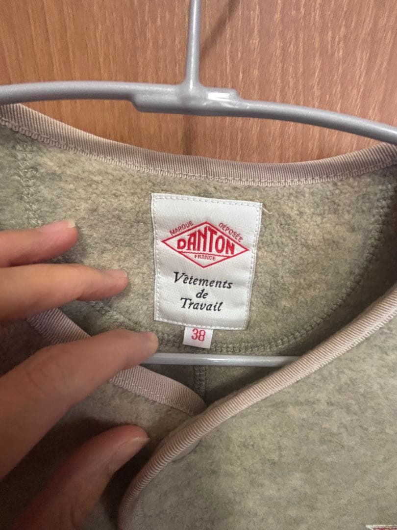 mikoto★DANTON ノーカラーフリース ジャケット 38サイズ★