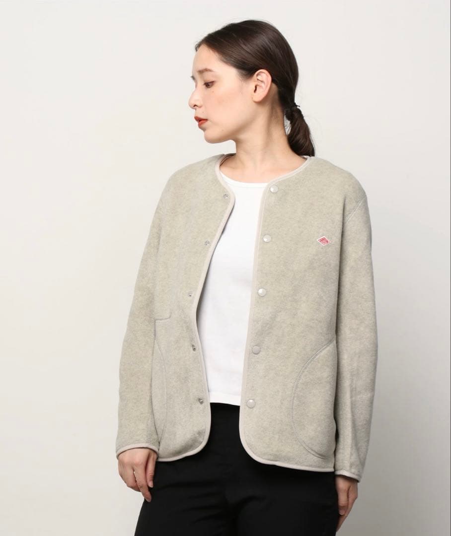 mikoto★DANTON ノーカラーフリース ジャケット 38サイズ★