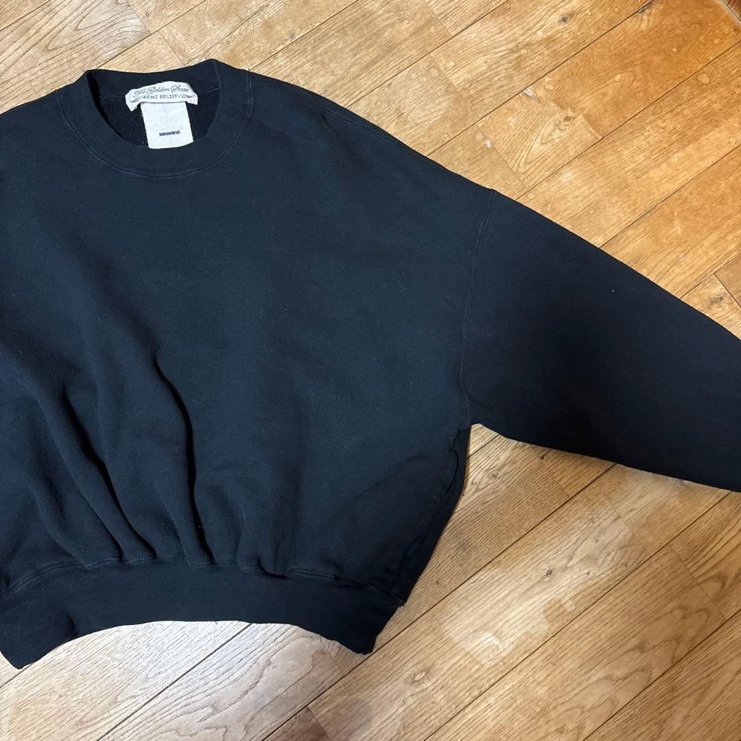 SHISHIKUI ブラック クルーネック トレーナー