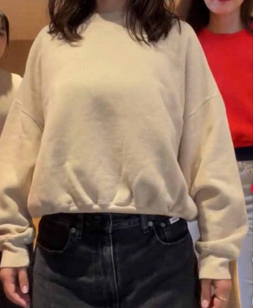 SHISHIKUI ブラック クルーネック トレーナー