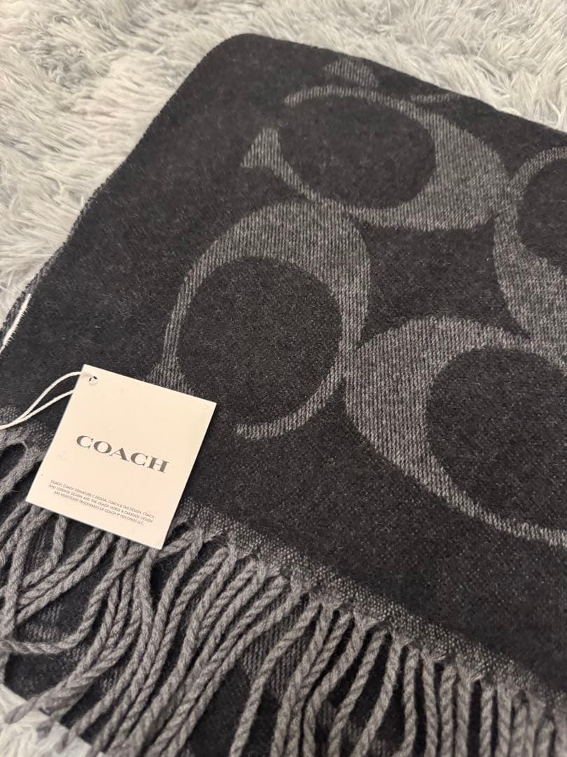 COACH シグネチャー オーバーサイズ マフラー