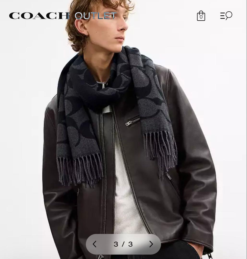 COACH シグネチャー オーバーサイズ マフラー