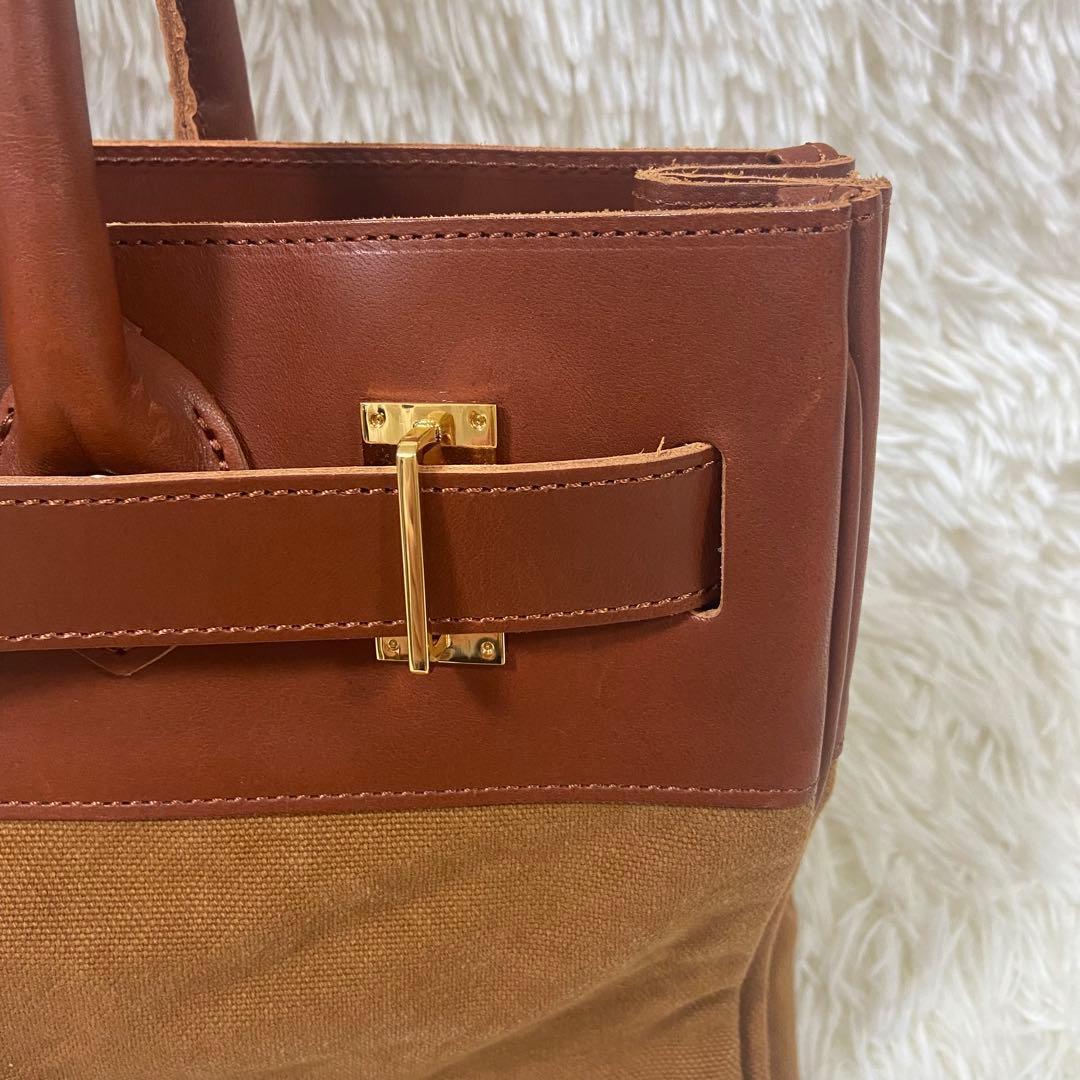 シータパランティカ　トートバック　キャンパス　レザー トートバッグ