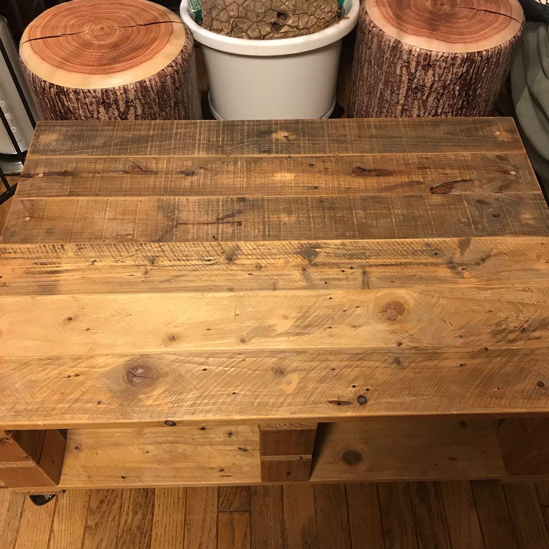 CHARA◼︎古材キャスター付きテーブル