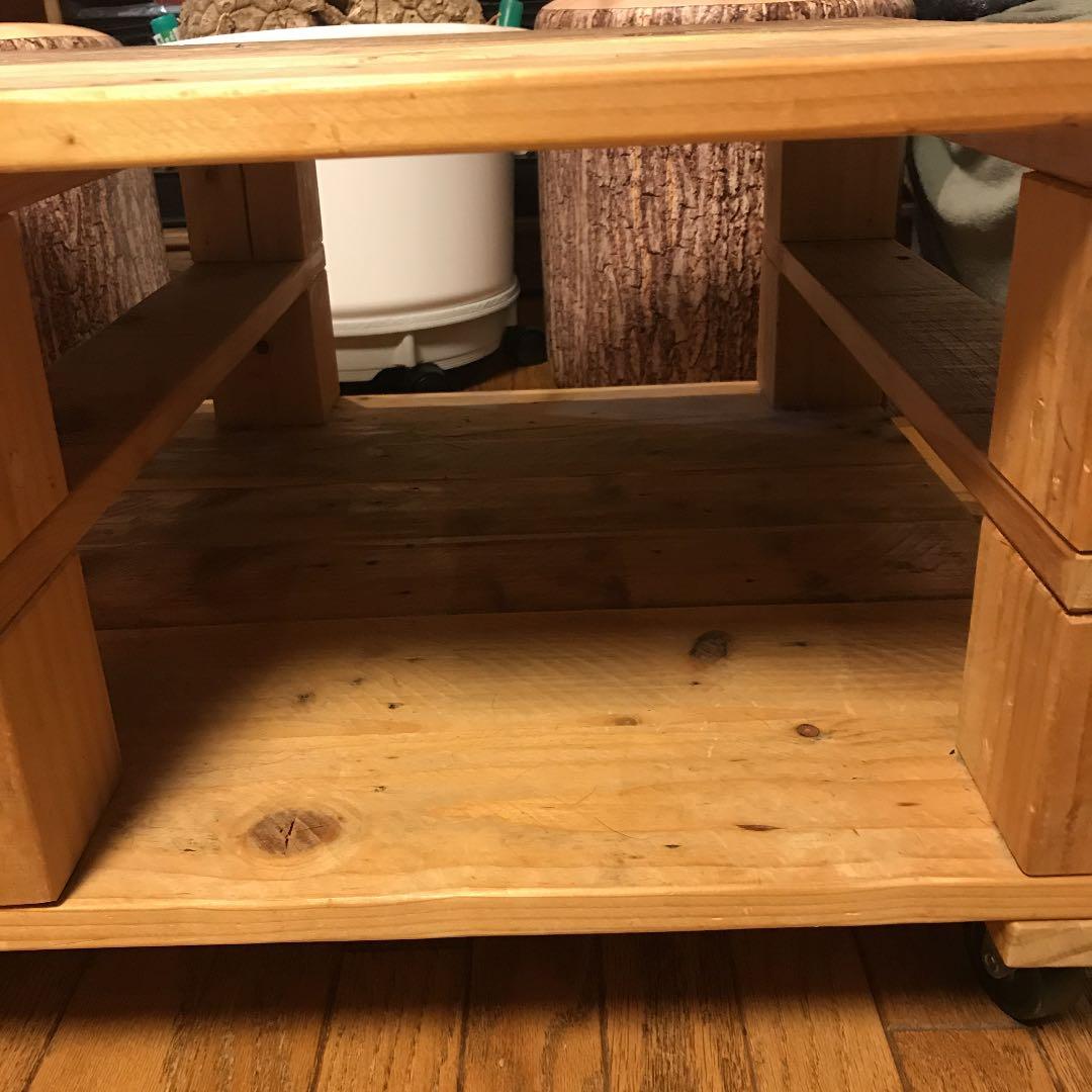 CHARA◼︎古材キャスター付きテーブル