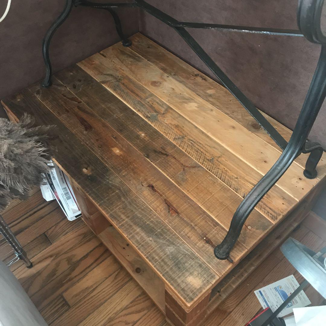 CHARA◼︎古材キャスター付きテーブル