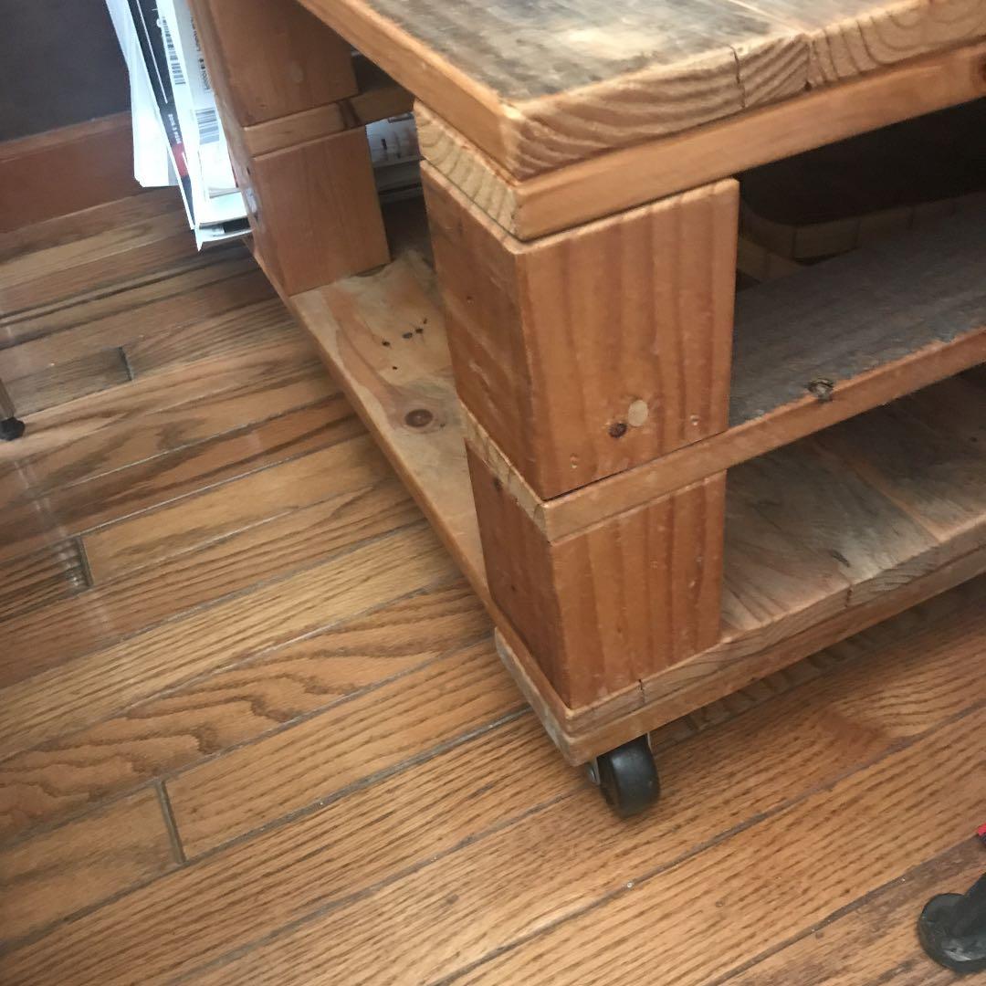 CHARA◼︎古材キャスター付きテーブル