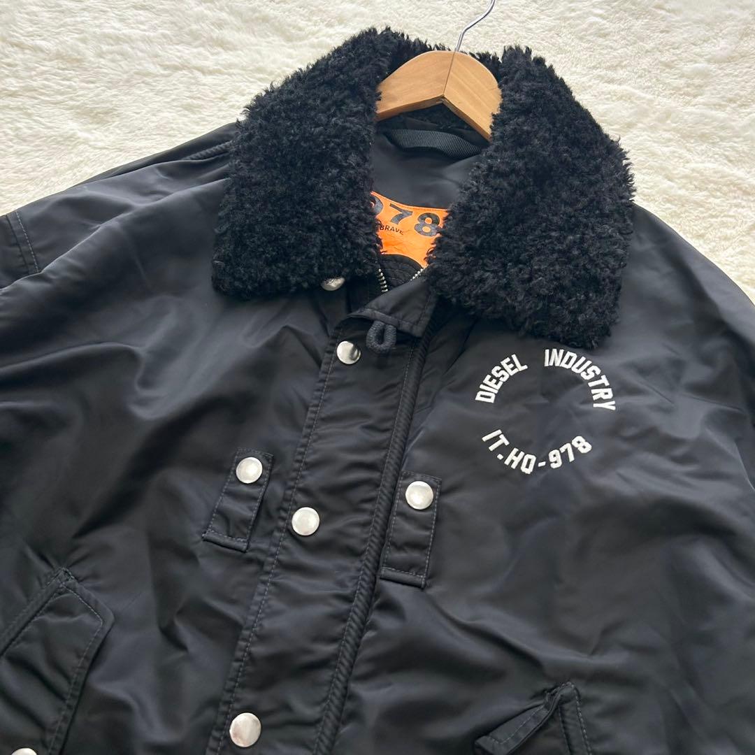 【美品】DIESEL MA-1 フライトジャケット ボア ブラック L