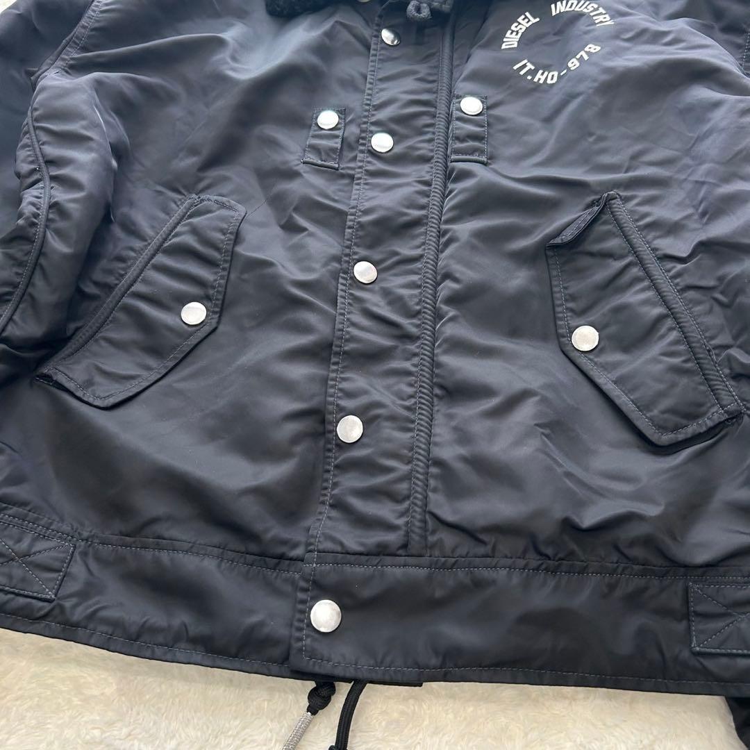 【美品】DIESEL MA-1 フライトジャケット ボア ブラック L