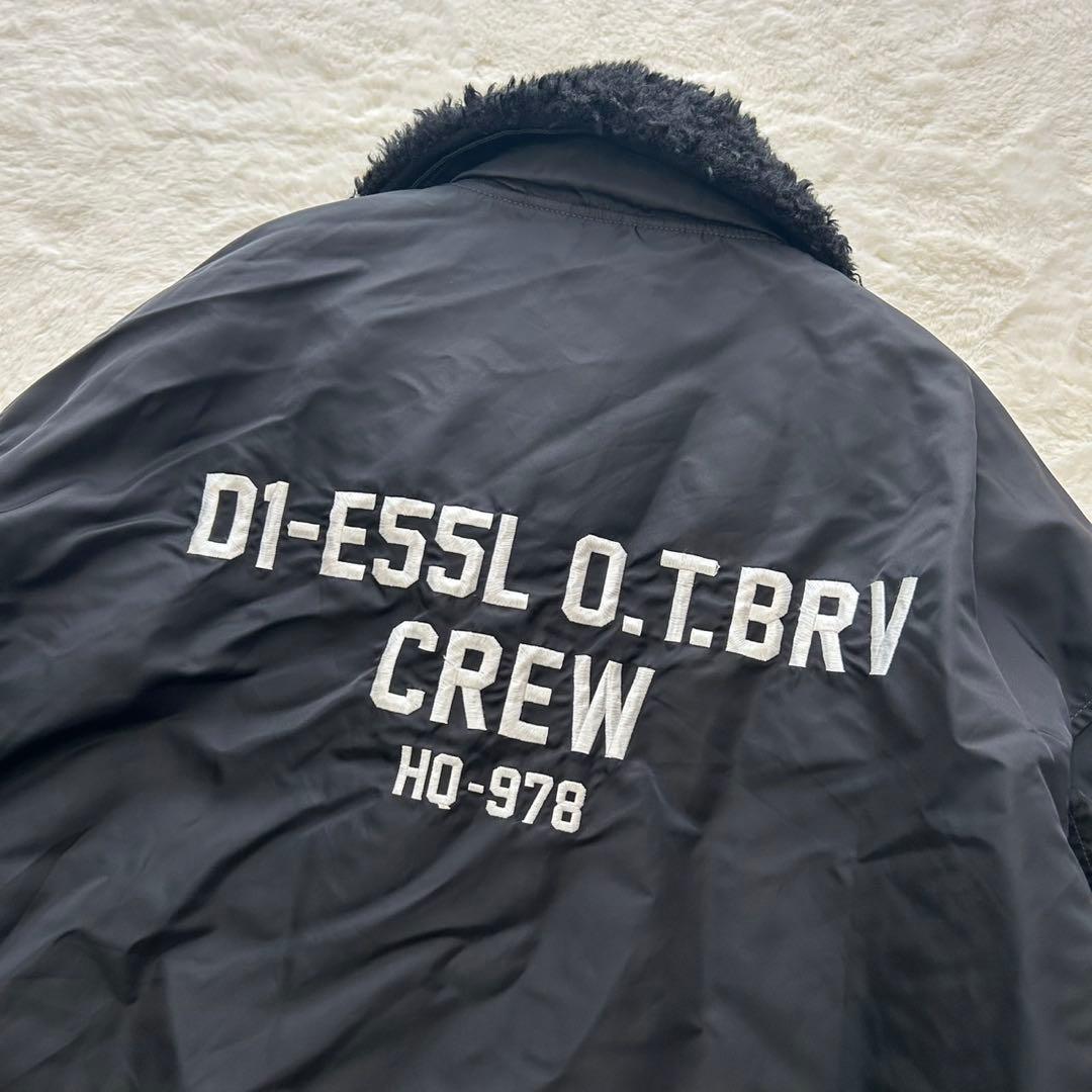 【美品】DIESEL MA-1 フライトジャケット ボア ブラック L