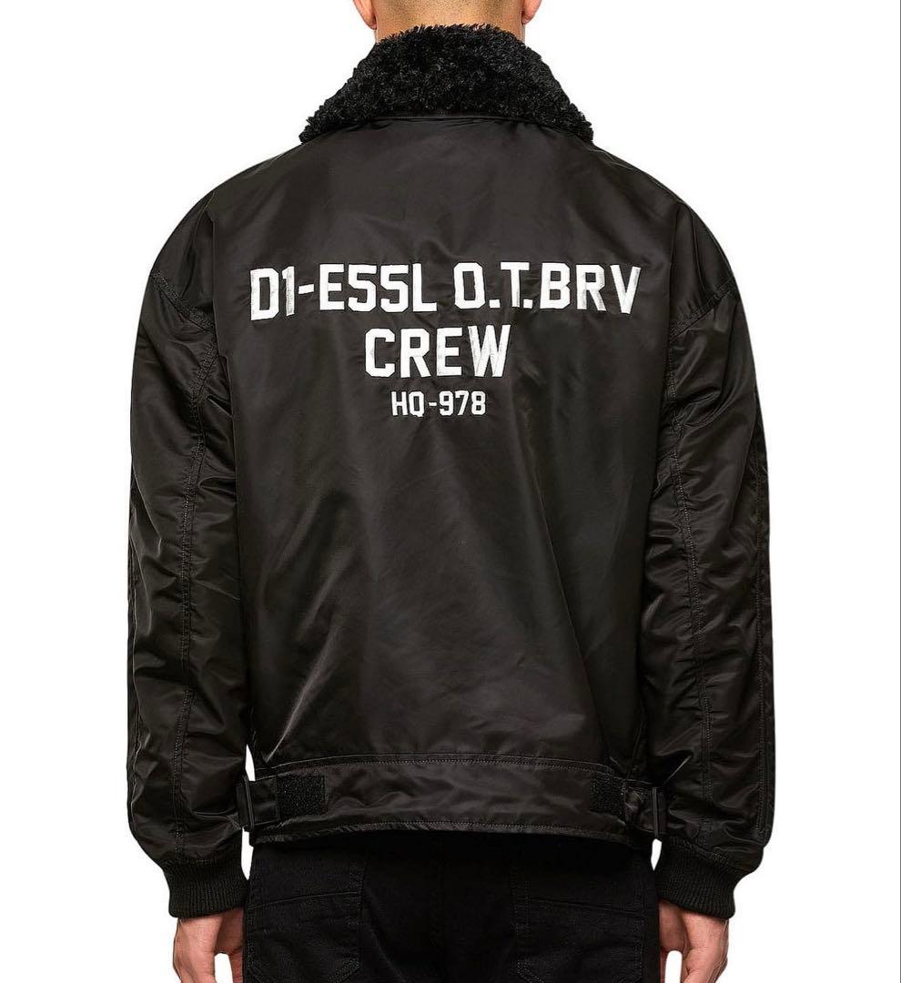 【美品】DIESEL MA-1 フライトジャケット ボア ブラック L