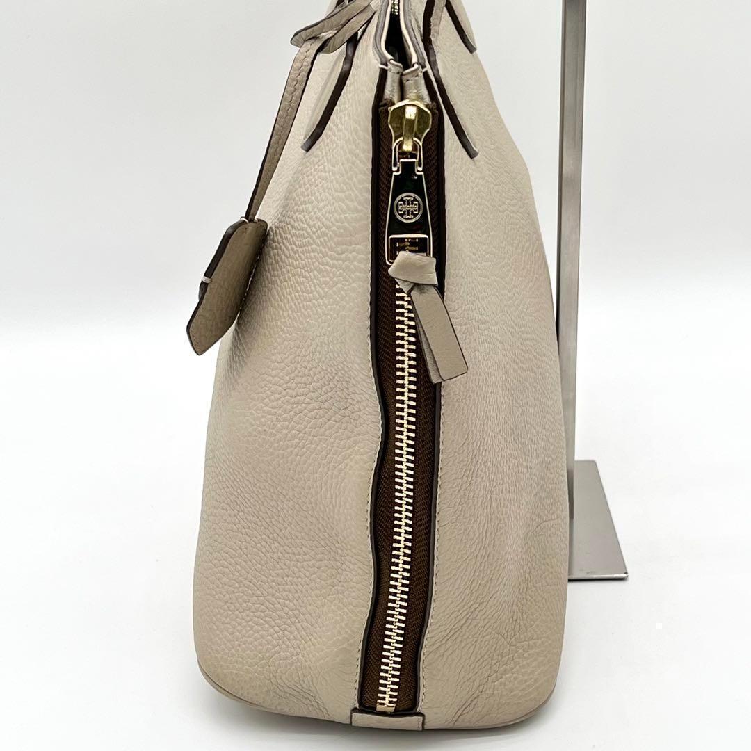 【美品】Tory Burch ハンドバッグ トートバッグ レザー ベージュ