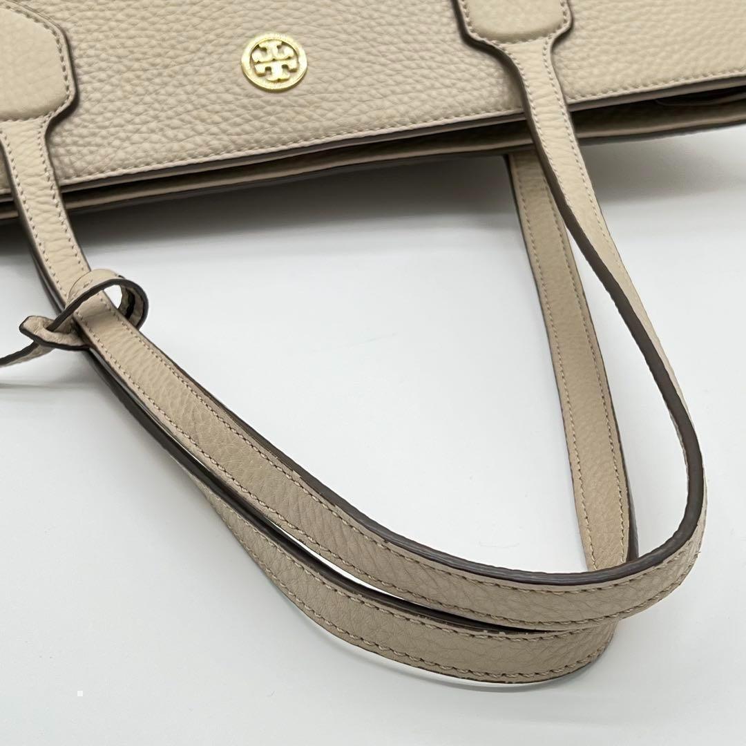 【美品】Tory Burch ハンドバッグ トートバッグ レザー ベージュ