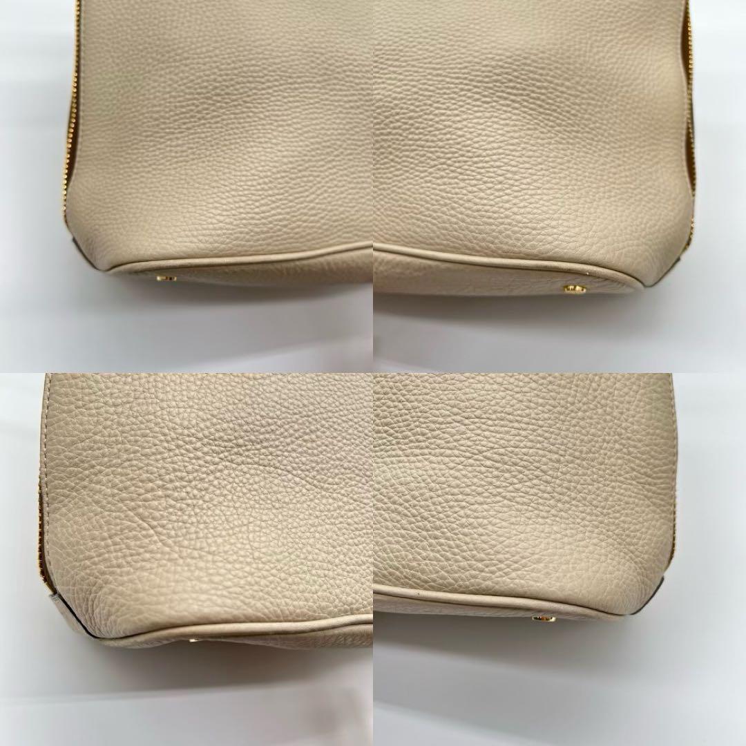 【美品】Tory Burch ハンドバッグ トートバッグ レザー ベージュ