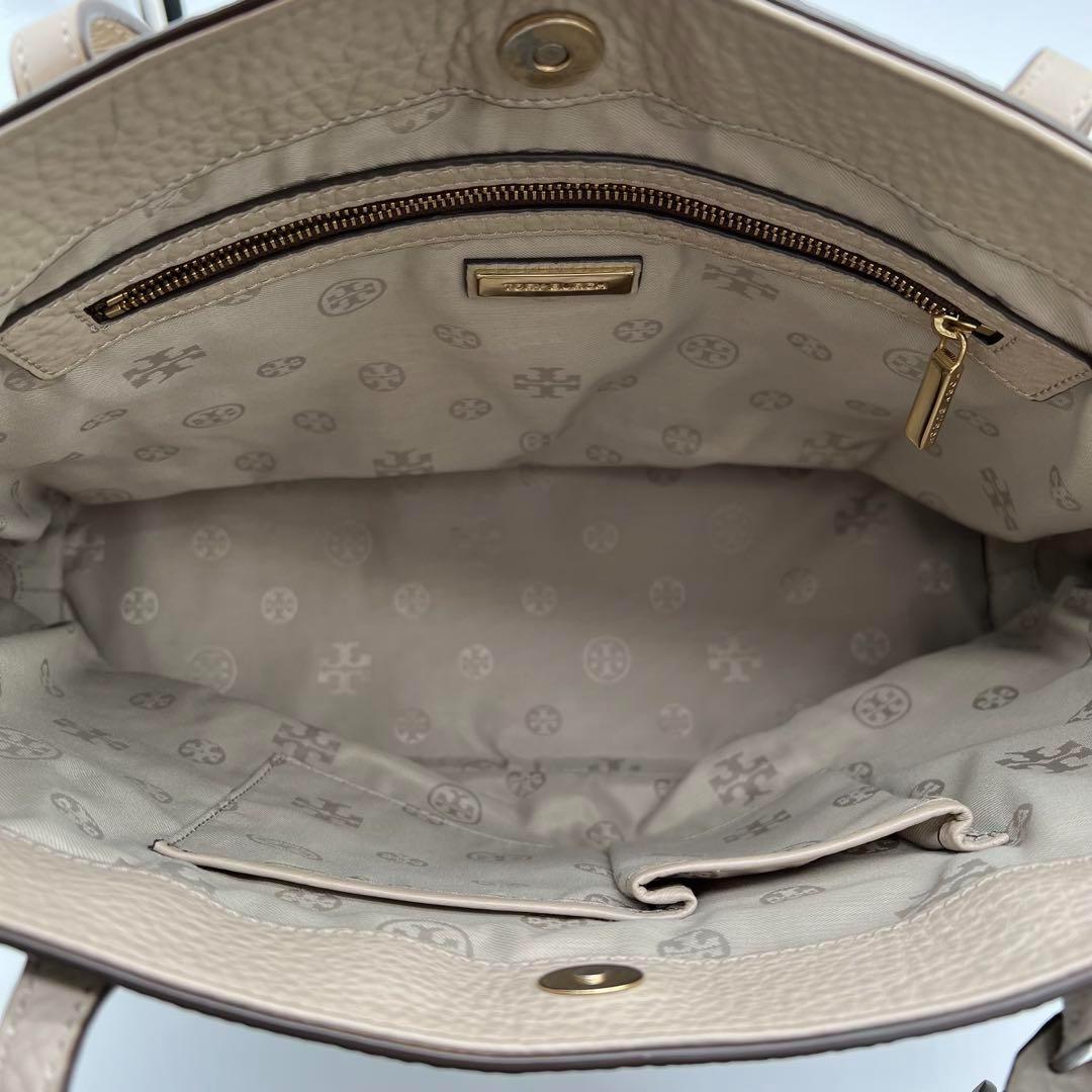 【美品】Tory Burch ハンドバッグ トートバッグ レザー ベージュ