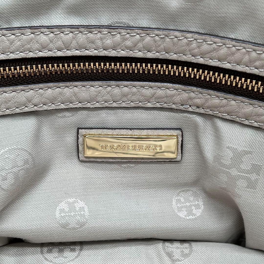 【美品】Tory Burch ハンドバッグ トートバッグ レザー ベージュ