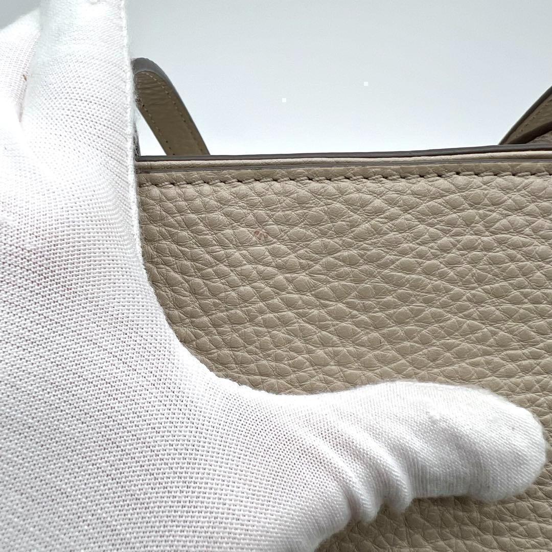 【美品】Tory Burch ハンドバッグ トートバッグ レザー ベージュ