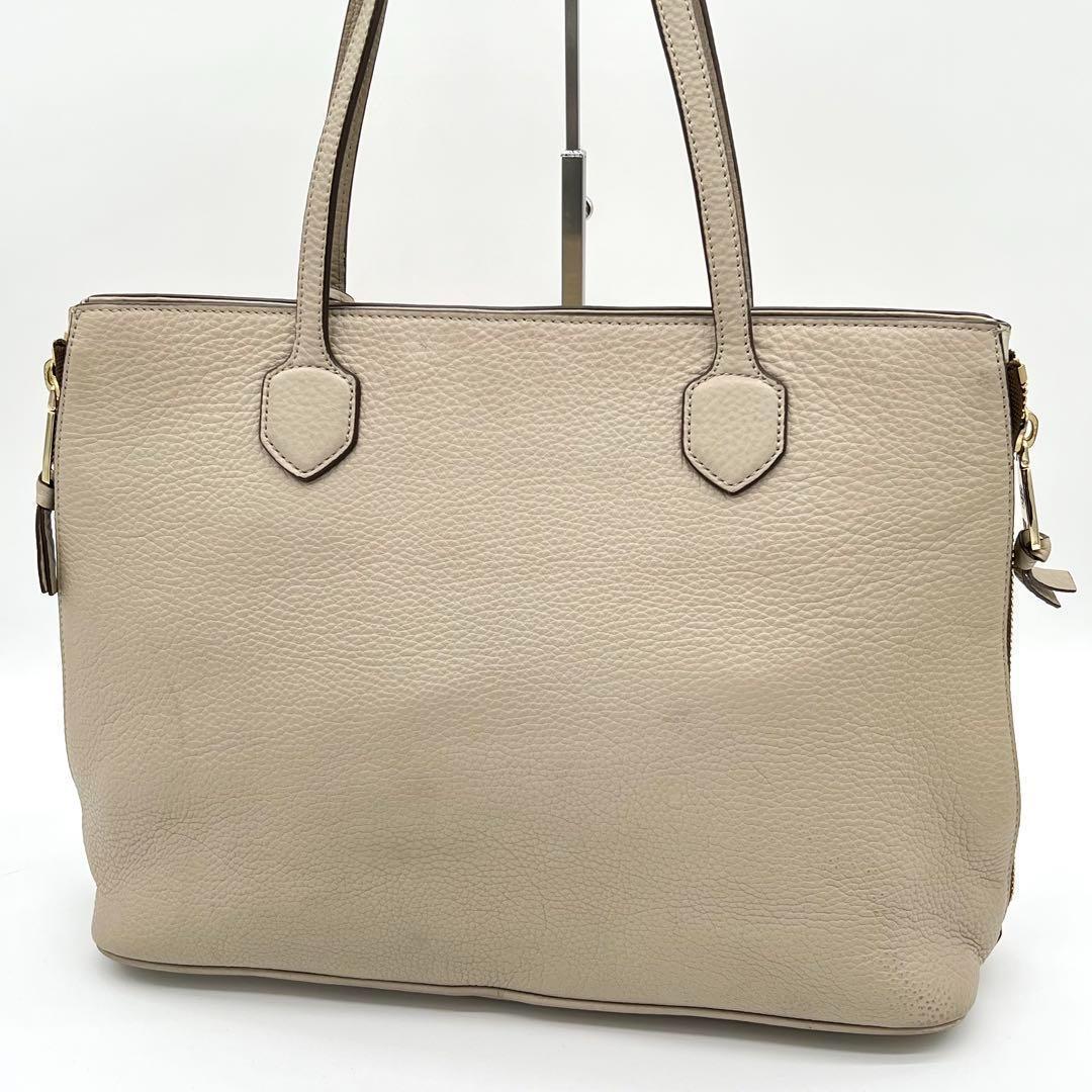 【美品】Tory Burch ハンドバッグ トートバッグ レザー ベージュ