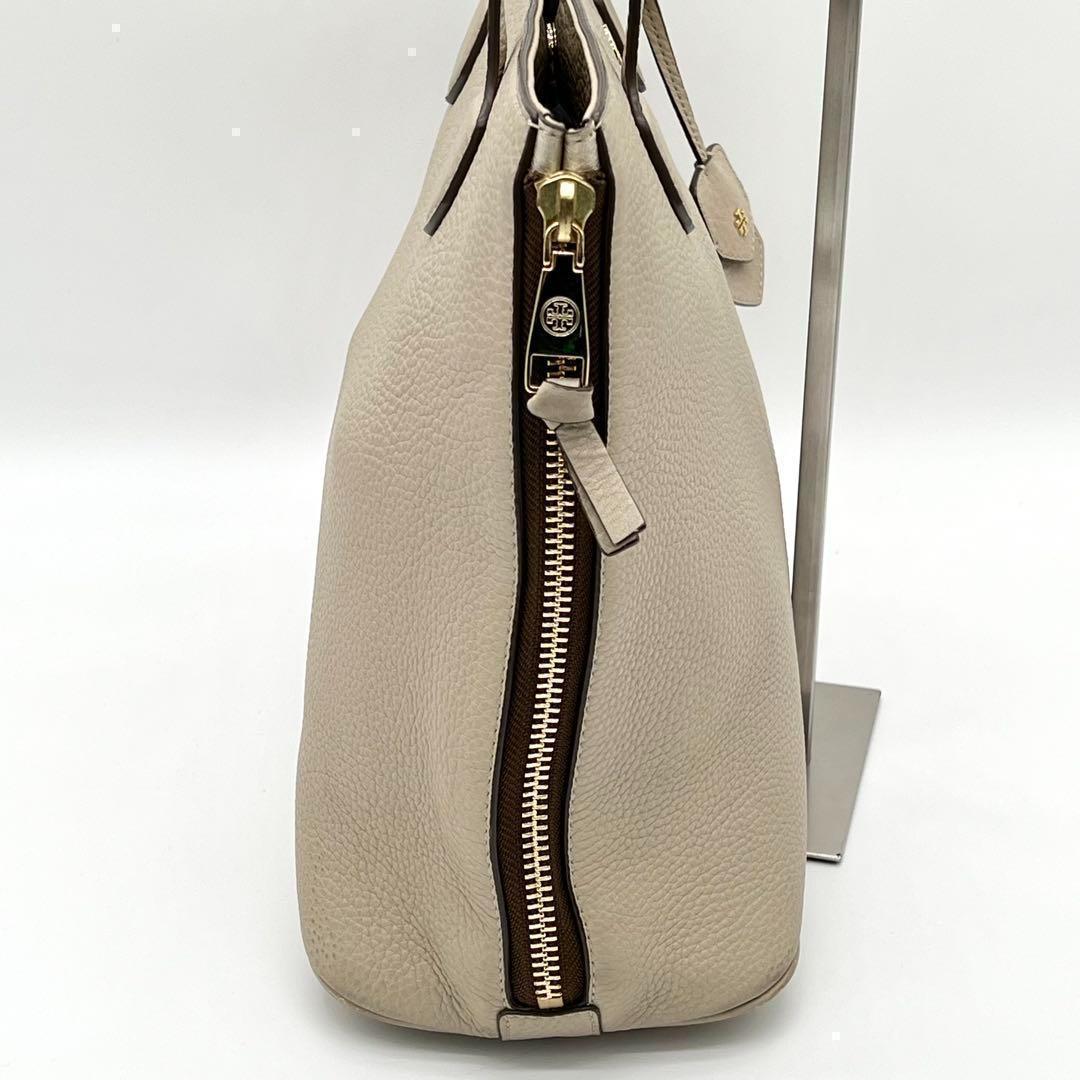【美品】Tory Burch ハンドバッグ トートバッグ レザー ベージュ