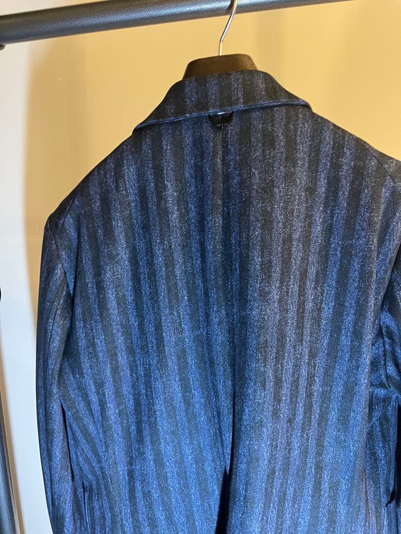 極美品G-stageデニム調LEON掲載セットアップ スーツストライプ 50XL