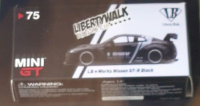 MINI GT 1/64 LB WORKS GT-R Black 75 開封済