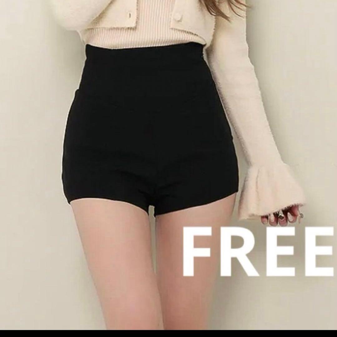 Darich ダーリッチ　美シルエットショートパンツ　FREE BLK ブラック