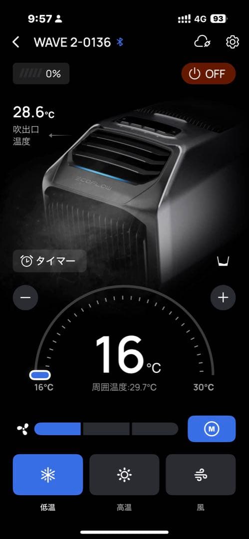 ecoflow WAVE 2 エアコン本体　バッテリーパック付き