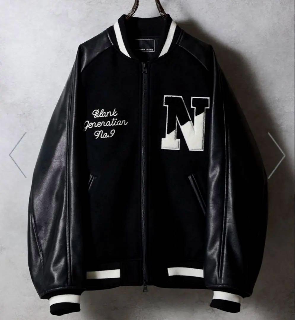 NUMBER (N)INE ナンバーナイン　スタジャン　人気　ブラック/ホワイト