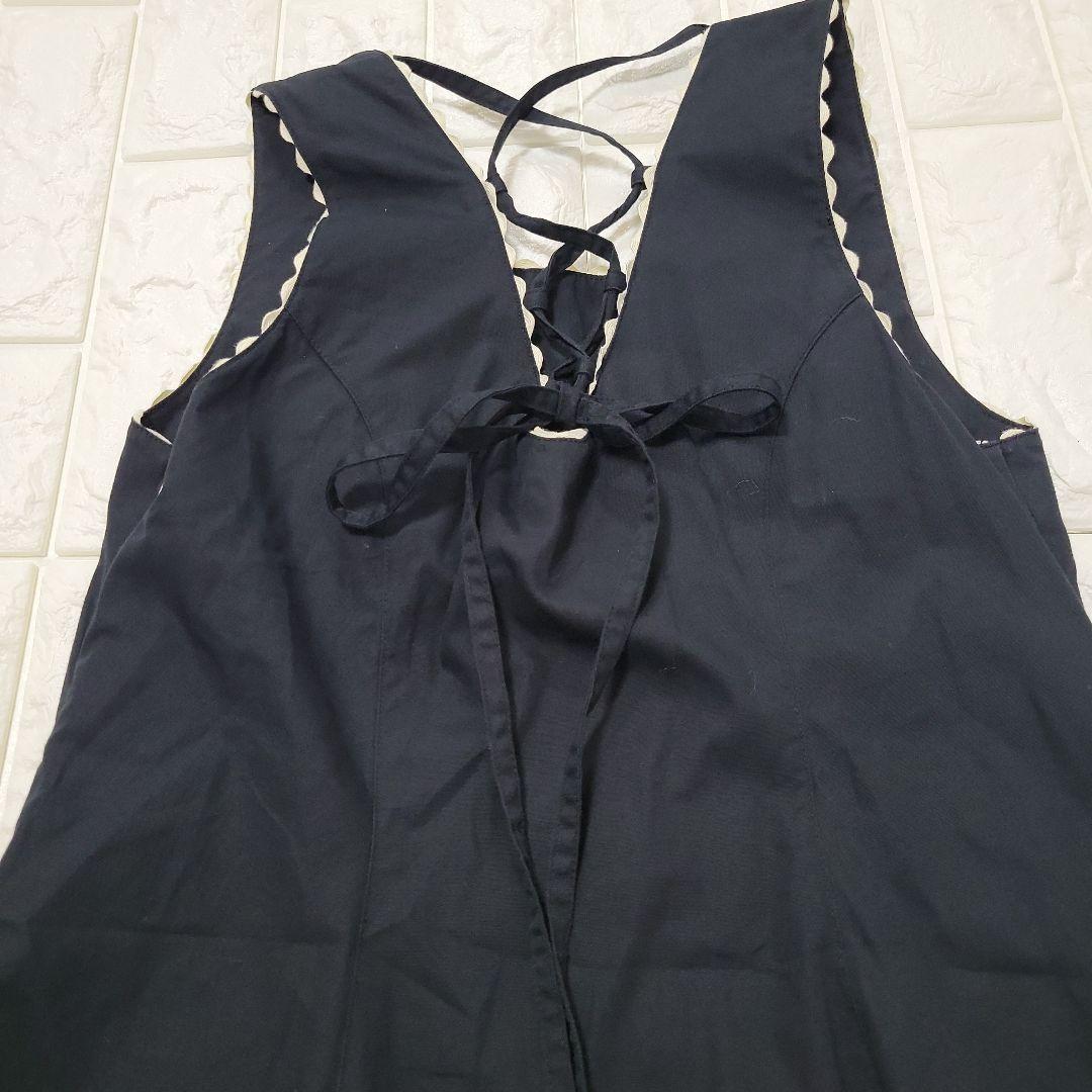 Emily Temple バレリーナ柄 フレアワンピース ブラック 160