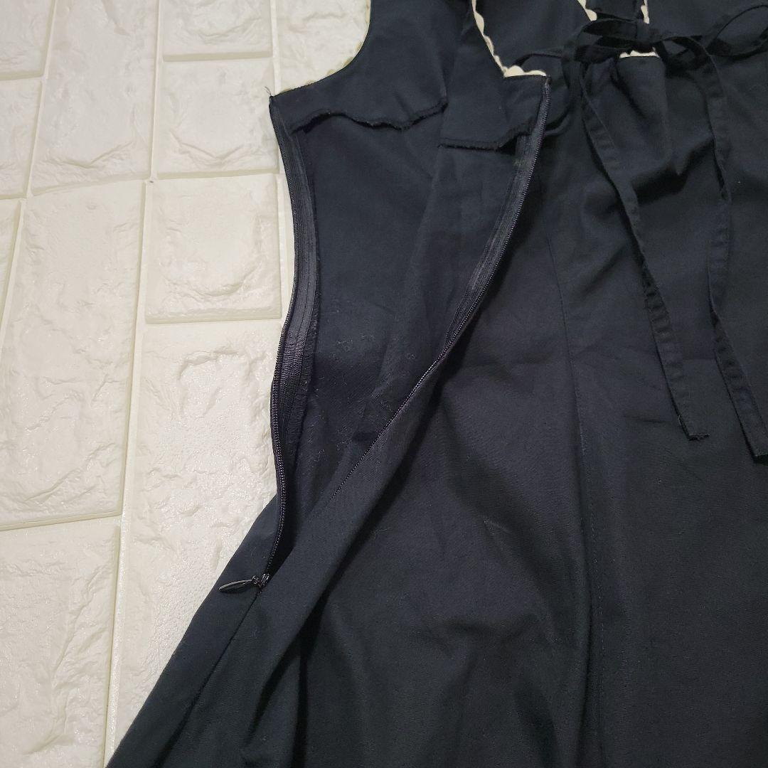 Emily Temple バレリーナ柄 フレアワンピース ブラック 160