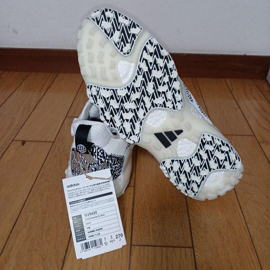 adidas ゴルフシューズBOAコードカオス スパイクレス 27cm