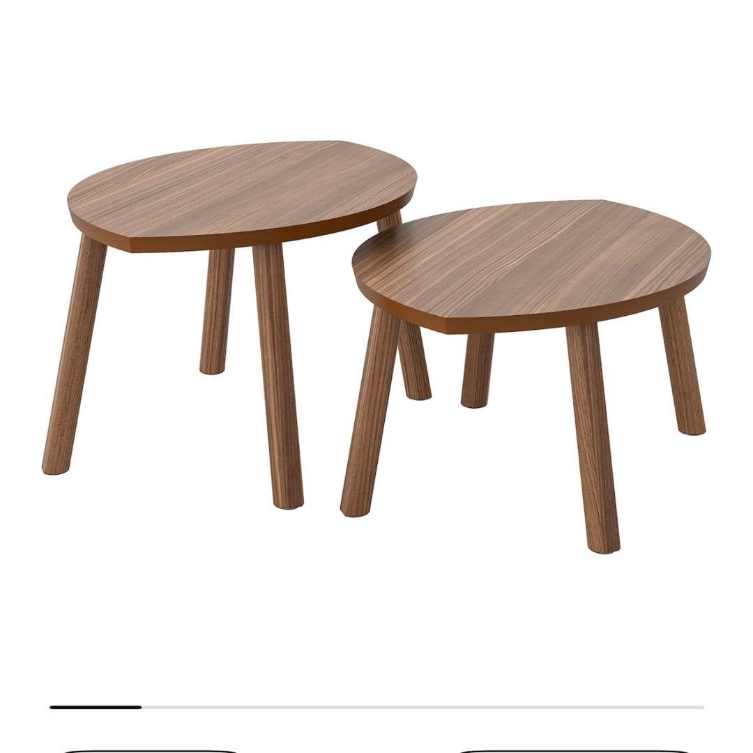 IKEAのSTOCKHOLM ネストテーブル 2点セット